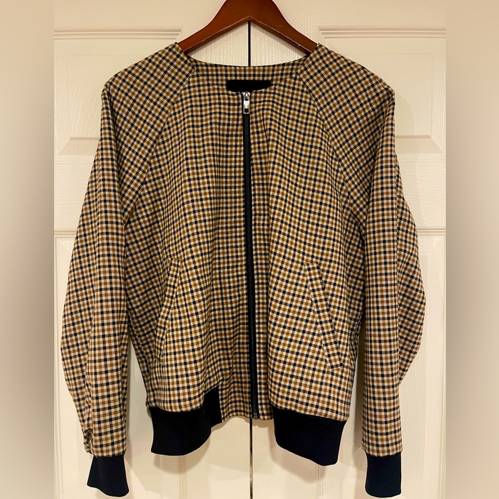 Plaid Bomber Jacket